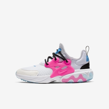 Nike React Presto - Basketsko - Hvide/Blå/Sort/Pink | DK-16977